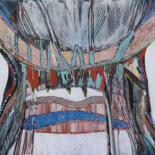 Painting titled "Tribal" by Loretta Kaltenhauser, Original Artwork, Acrylic Mounted on Wood Stretcher frame