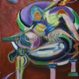 Painting titled "Seated Woman" by Lorna Dooling Robertson, Original Artwork, Oil