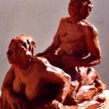 Sculpture titled "LA LEVRETTE" by Louis Runemberg, Original Artwork, Clay