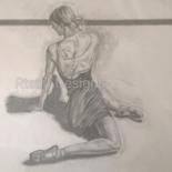 Drawing titled "Dancer 2" by Luke Scott Webber, Original Artwork, Graphite