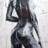 Painting titled "Artistic nude, Wait…" by Lubosh Valenta, Original Artwork, Oil