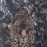 Malerei mit dem Titel "Jaguar covid19" von Luca Azzurro Arts, Original-Kunstwerk, Acryl