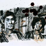 Gravures & estampes intitulée "Blood 3" par Lucio Forte, Œuvre d'art originale, Impression numérique