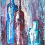 Painting titled "Bottles" by Ludmilla Karpenko, Original Artwork, Oil