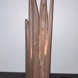 Sculpture titled "Flamme" by Ludovik Bost  Totems Cambium-Même, Original Artwork, Wood