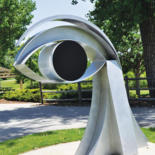 Sculpture intitulée "œil" par Lugufelo, Œuvre d'art originale, Métaux