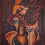 Peinture intitulée "Skeleton Brown" par Lula, Œuvre d'art originale, Huile