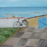 Painting titled "La Bicyclette" by Lyl, Original Artwork