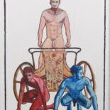 Pittura intitolato "Le Chariot, septièm…" da Jean-Eddie Crouzet (Lysalamandre), Opera d'arte originale, Acrilico Montato su…
