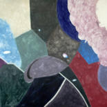Malerei mit dem Titel "Warped Space (Gerah…" von Madeleine Golz, Original-Kunstwerk, Acryl