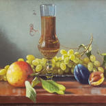 Peinture intitulée "Still life with gra…" par Ilia Zherniak (Magicofcolour), Œuvre d'art originale, Huile