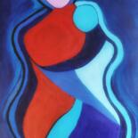 Painting titled "Motherhood.jpeg" by Mahfuzur Rahman, Original Artwork, Acrylic