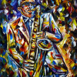 "Saxophonist" başlıklı Tablo Mirek Kuzniar tarafından, Orijinal sanat, Petrol