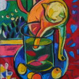 Drawing titled "Matisse" by Maja Djokic Mihajlovic, Original Artwork, Pastel