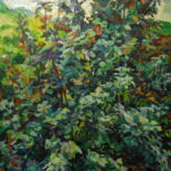 Painting titled "Green II" by Maja Djokic Mihajlovic, Original Artwork, Oil