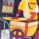 Pintura intitulada "O Picoleseiro Amare…" por Sérgio Pinheiro, Obras de arte originais