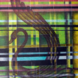 Painting titled "Bird" by Malatesh Garadimani, Original Artwork, Acrylic