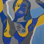 Peinture intitulée "Blue Girl" par Małgorzata Wartołowicz (Margot Sophie), Œuvre d'art originale, Acrylique