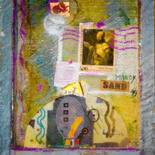 Collages titulada "Stamp of St. Thomas" por Mandy Sand, Obra de arte original