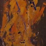 Painting titled "Gold and copper" by Manfred Ruehrich, Original Artwork, Acrylic