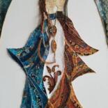 Textile Art titled "LES NOCES ALCHIMIQU…" by Manon, Original Artwork, Fabric