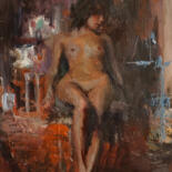 Malerei mit dem Titel "Myriam" von Manuel Leonardi, Original-Kunstwerk, Öl
