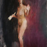 Pittura intitolato "Juste un peu" da Manuel Leonardi, Opera d'arte originale, Olio