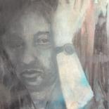 Peinture intitulée ""SERGE GAINSBOURG"" par Gutierrez, Œuvre d'art originale, Huile