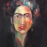 Malerei mit dem Titel "« FRIDA KAHLO »" von Gutierrez, Original-Kunstwerk, Öl