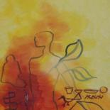 Painting titled "abstract 07" by Maqbool Ahmed, Original Artwork
