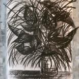 Drawing titled "BOUQUET 3" by Marc Barn, Original Artwork, Charcoal