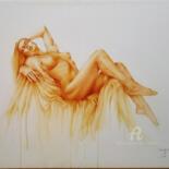 Painting titled "Nu - La quintessence" by Marc Ciavarella, Original Artwork, Oil