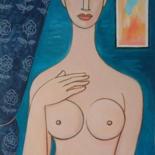 Peinture intitulée "Female Nude" par Marc Barquer, Œuvre d'art originale