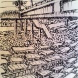 Drawing titled "Traffic series" by Marcial, Original Artwork