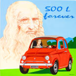 Pittura intitolato "500 L forever" da Marco Arduini, Opera d'arte originale, Acrilico