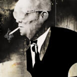 Рисунок под названием "SMOKING" - Marco Tidu, Подлинное произведение искусства, Акрил
