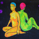 Peinture intitulée "Nude 00013" par Margarita Felis, Œuvre d'art originale, Acrylique