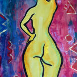 Painting titled "Nude 003" by Margarita Felis, Original Artwork, Acrylic