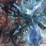 Рисунок под названием "Blue Lotus" - Maria Shedrina, Подлинное произведение искусства, Акрил