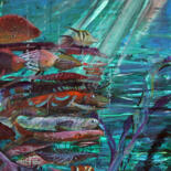 Painting titled "What fish in the oc…" by Maria Shedrina, Original Artwork, Acrylic