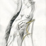 Drawing titled "Anna. Nude art #215…" by Maria Shedrina, Original Artwork, Ink