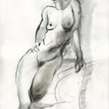 Рисунок под названием "Anna. Nude art #215…" - Maria Shedrina, Подлинное произведение искусства, Графит