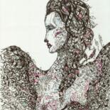 "Simonetta" başlıklı Resim Maria Susarenko tarafından, Orijinal sanat, Mürekkep