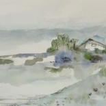 Peinture intitulée "La cabane du pêcheur" par Marie Claude Lambert, Œuvre d'art originale, Aquarelle