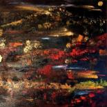 Peinture intitulée "Les nuits d'or" par Marie Claude Lambert, Œuvre d'art originale, Acrylique