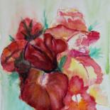 Painting titled "Un bouquet printani…" by Marie-José Longuet, Original Artwork, Watercolor