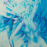 Peinture intitulée "Blau" par Marie-Laurence Winter, Œuvre d'art originale, Huile