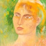 Peinture intitulée "Indomptable dorée" par Marie-Sophie Ewreïnoff (Sofi Ewreïnoff), Œuvre d'art originale, Huile