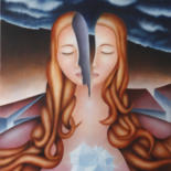 Painting titled ""Casse Coeur"" by Marie-Blanche Bayon, Original Artwork, Acrylic Mounted on Wood Stretcher frame