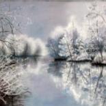 Schilderij getiteld "hiver sur les bords…" door Marie Claude Ramain, Origineel Kunstwerk